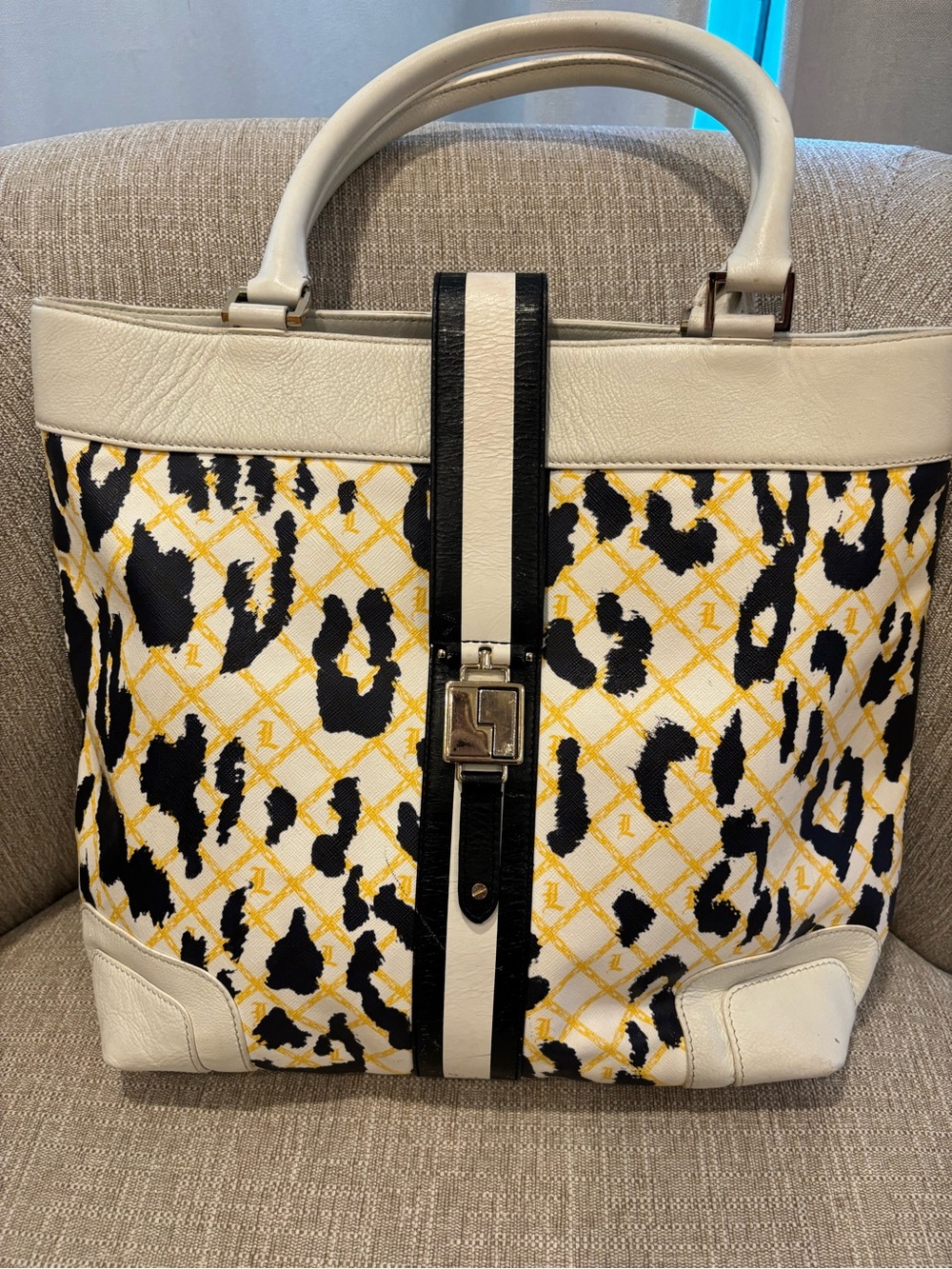 Vintage Gwen Stefani L.A.M.B. Samburu Leopard-Pattern large Tote Bag purse